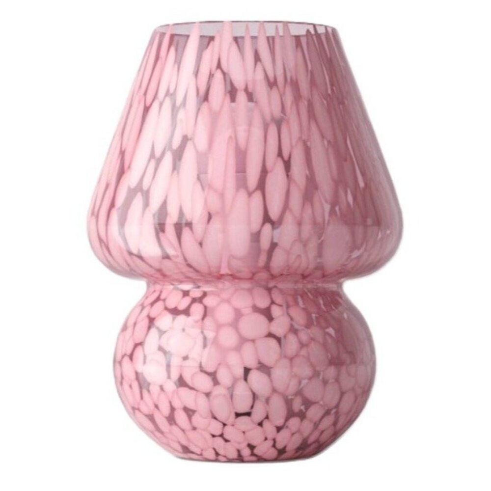 Room Essentials Pink Speckled Glass Table Lamp